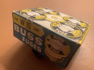 4-PK W-15 BUSS PLUG FUSE Bussmann NEW Fuses 15 Amp SCREW-IN Type W New in box