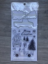 Christmas Truck  Trees Clear Stamp  Die Set by Recollections 564159