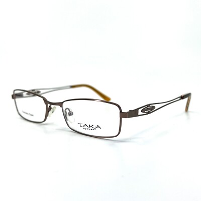 Taka 2920 BR Brown Rectangular Full Rim Metal Eyeglasses Frames 51[]18 140 mm