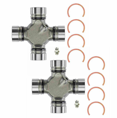 2 Premium Driveshaft Universal Joint Front Rear Moog 534G Greasable