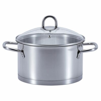 SSW Kitchen Q Profi Star Kochtopf mit Deckel, Edelstahl,  Ø 16 cm, 1,9 l