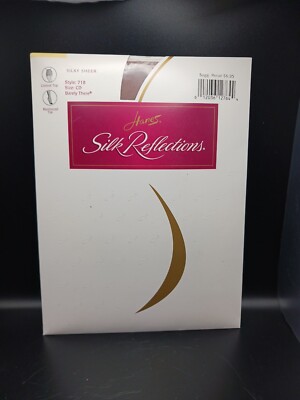 VTG Hanes Silk Reflections 718 CD barely there Control Top Pantyhose Silky Sheer