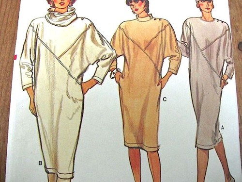 Dress Sewing Pattern Dropped Shoulder Pullover Vogue Pattern 9067 Size 10 Uncut