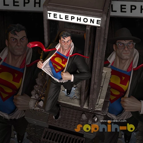 Clark Kent Supeman Phonebooth 1:6 Model Kit Unpainted 3d Print GK Statue Figure