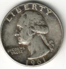 USA - 1961D - Washington ¼ $ - Silver Eagle - #15907RG