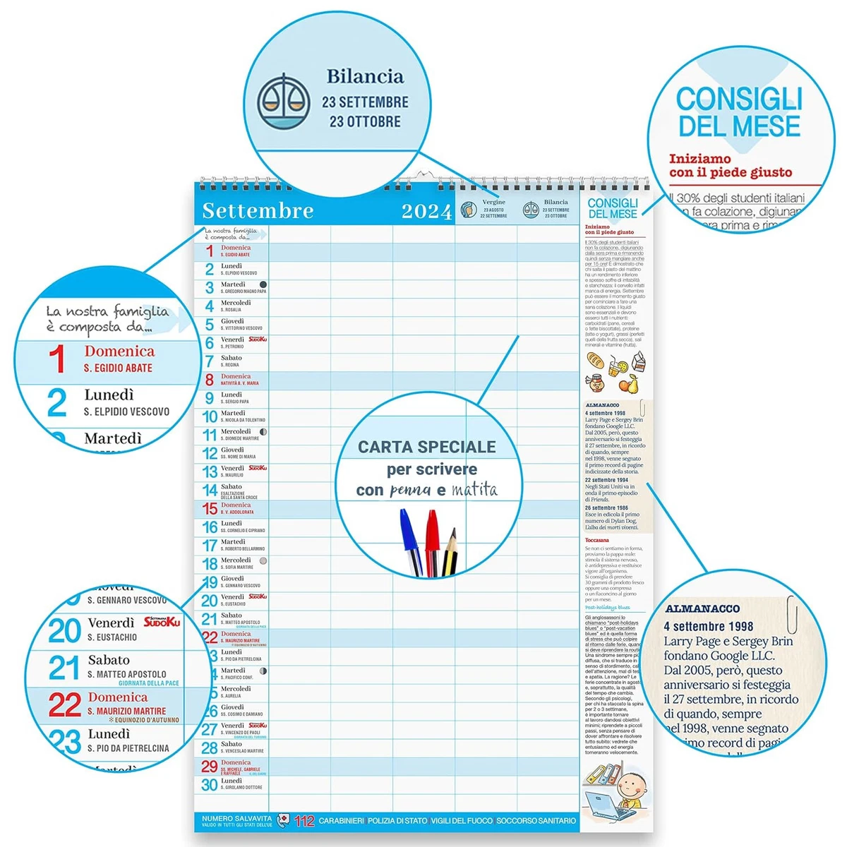 CALENDARIO DELLA FAMIGLIA 2024 