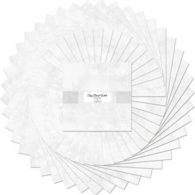 Dry Brush By Wilmington Prints - 10 Karat Crystals / Layer Cake - White