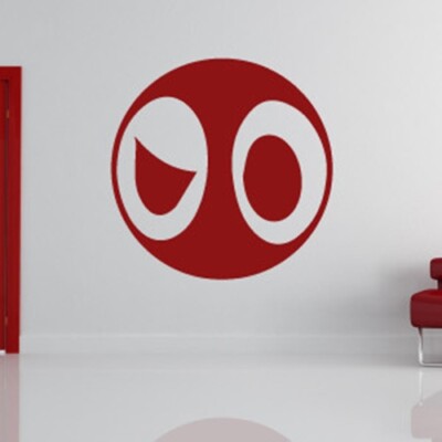 Deadpool Cartoon Superheld Logo Wandbild Aufkleber (AS10220)