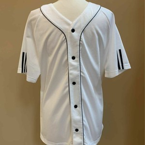 adidas originals baseball jersey in white stripe