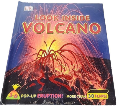 Publishing Dk Look Inside 3-D Pop Up Eruption Volcano Book   (T67)
