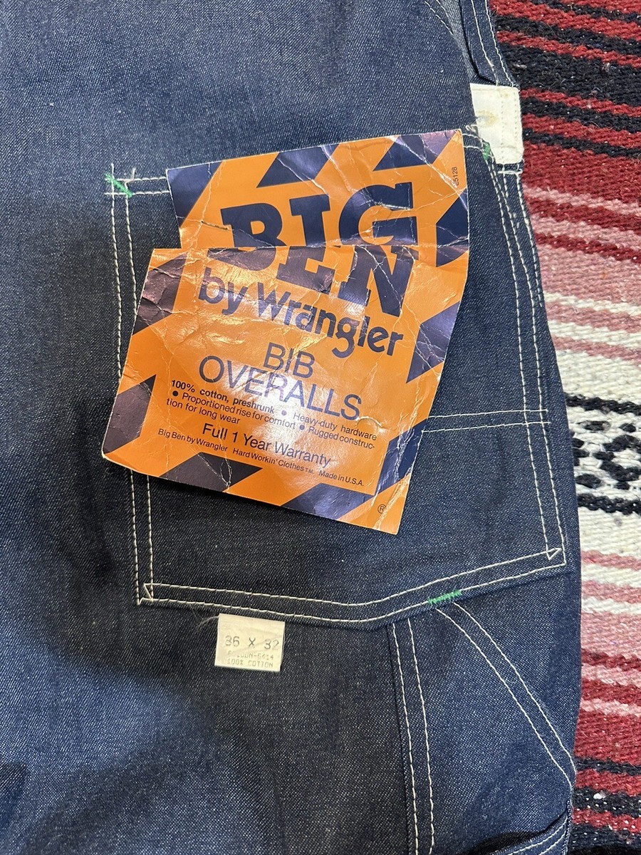 Vintage Wrangler Big Ben Denim Overalls Mens 36X32 RARE NWT Vintage Wrangler Big Ben Denim Overalls Mens 36X32 RARE NWT
