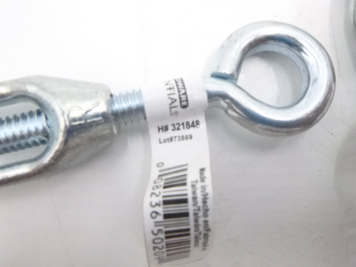 5 Pack Hillman 321848 Turnbuckles 130 lb Working Load, 5/6-18
