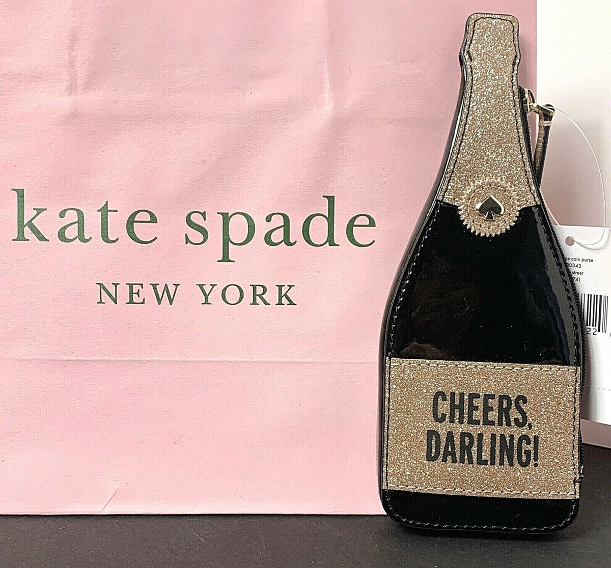 Kate Spade Chestnut Street Champagne Coin Purse Patent Leather New