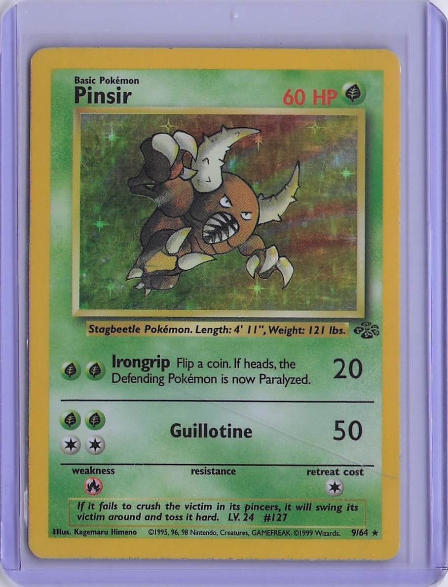 Pinsir 9/64 Holo Rare Jungle Pokemon Lightly Played