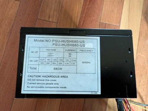 Hush 680W Power Supply - PSU-HUSH680US - ATX Desktop PC PSU