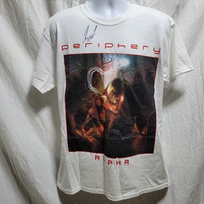 Periphery Band Alpha 2015 White T-shirt Men s Size Large Metal Rock Signed
