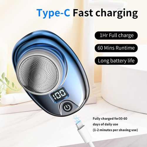 Mini Shaver Portable, Micro Wet and Dry Men's Beard Shaver USB Rechargeable W... - Picture 3 of 6