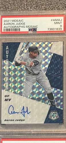 Aaron Judge baseball card auto psa 9