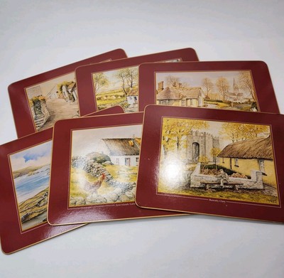 John Hinde Original Ireland Scenes Corked Back Placemats x 6 (READ)