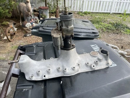 1933 - 1934 FORD FLATHEAD ALUMINUM INTAKE MANIFOLD + Detroit Lubricator Beauty