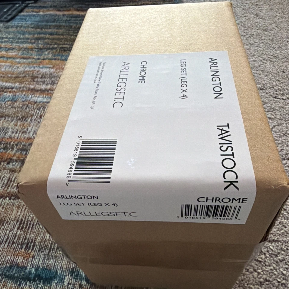 Tavistock Arlington Leg Set (Pack 4) Chrome. Vanity unit furniture   - Image 4 of 4