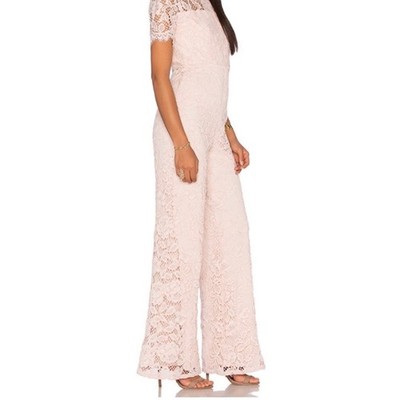 NWOT Alexis Lace Rose Long Jumpsuit - Size Medium 