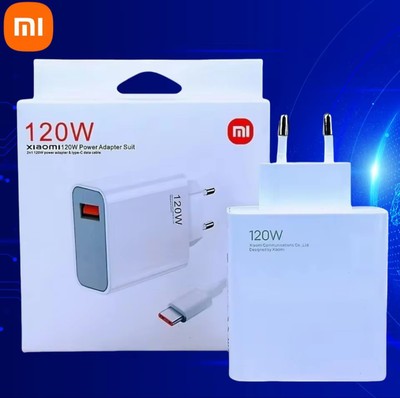 ORIGINAL XIAOMI 120W TURBO FASTCHARGE FAST CHARGE CHARGER AND CABLE KIT