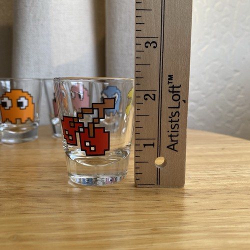 Pac-Man Ghosts Blinky Inky Pinky Clyde Cherry Collectible Shot Glasses Set of 6 - Picture 12 of 13