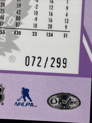 2023-24 O-Pee-Chee OPC Platinum William Nylander Violet Pixels /299 TOR Leafs - Picture 3 of 3