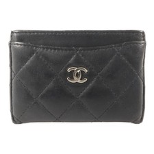 CHANEL CC SHW Classic Card Holder AP0213 Lambskin Leather Black