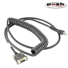 NEW Zebra CBA-R71-C09ZAR RS232 DB9 Female Scanner Cable 9ft Coiled OEM