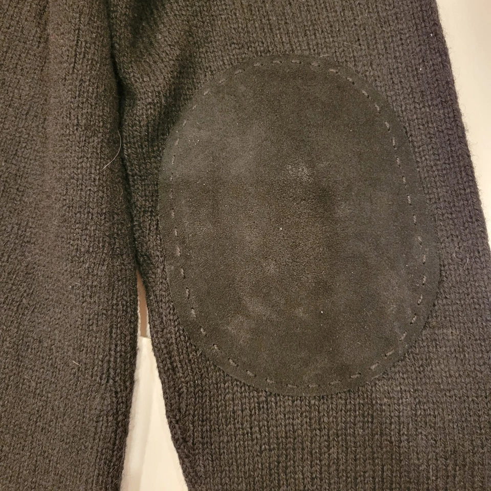 Suéter Cárdigan Largo Orvis River Road Talla L Plumero Shetland Lana Tejido Granate Foto 4 de 4