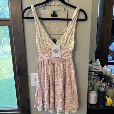 Princess Poly Bally Mini Dress In Multi Floral Print Size 0 Baby Doll Romantic
