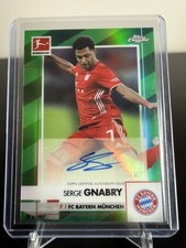 Serge Gnabry Chrome Bundesliga 2020/21 Green Refractor /99 Auto