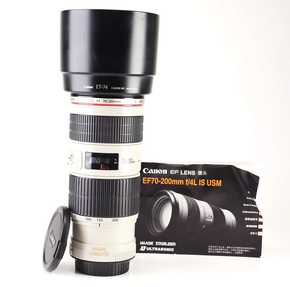 Canon EF 70-200mm F4 L IS USM Telephoto Lens Refurbished + 12Month Guarantee.