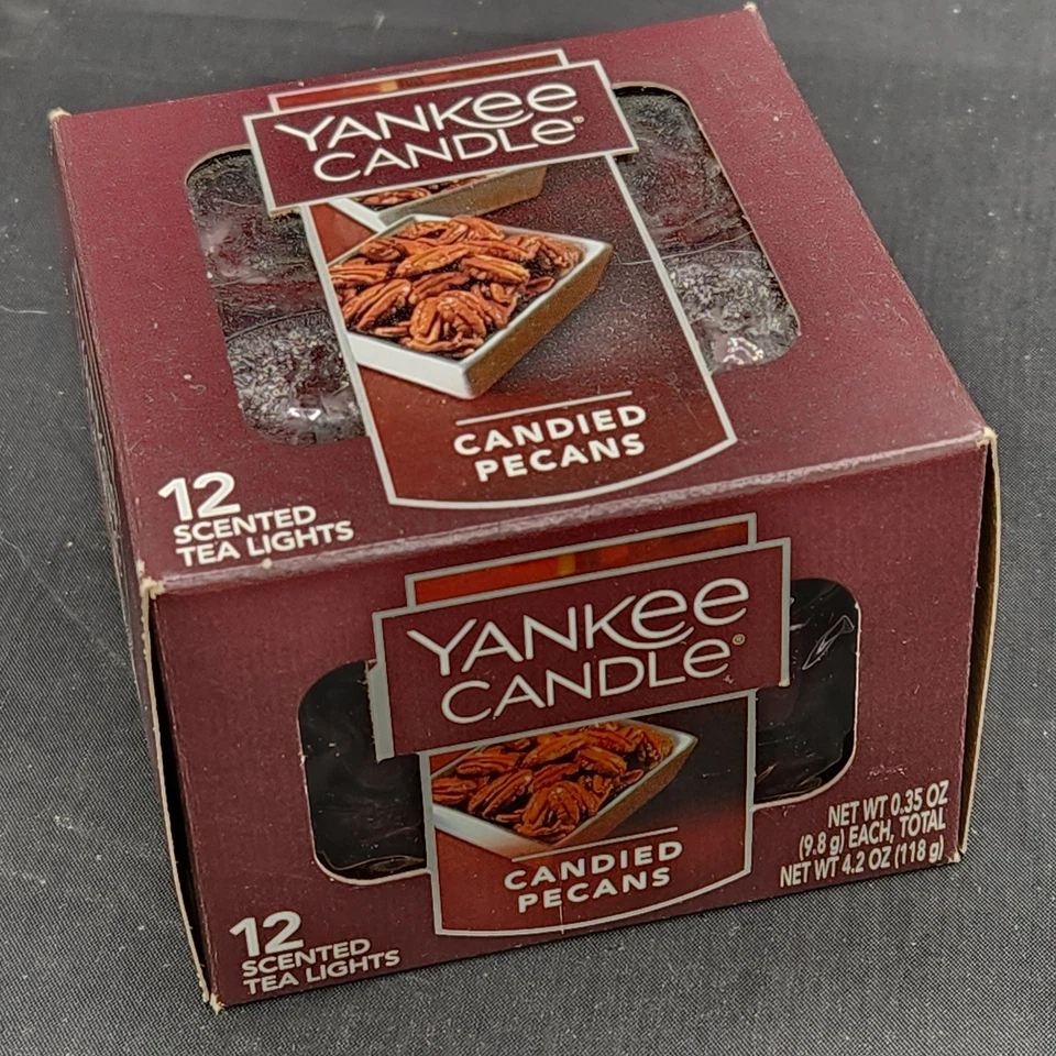 Yankee Candle Candied Pecans Caja de 12 Tealights Nuevo Retirado Foto 2 de 4