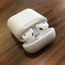 Custodia in silicone custodia protettiva di ricarica per Apple AirPods 1° bianco