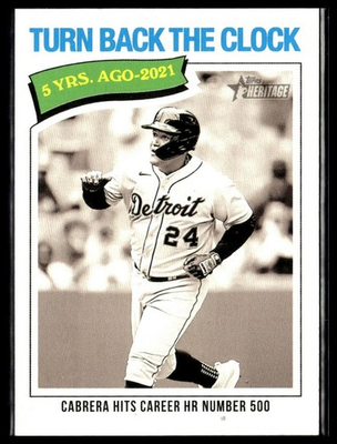 #ad 2026 Topps Heritage 333 Turn Back the Clock Miguel Cabrera Tigers Short Print SP $3.99