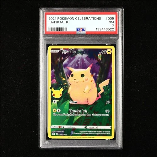 PSA 7 NM 2021 Pokemon ENG Pikachu E 005/025