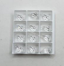 2 or 12pc Swarovski Crystal Clear Teardrop 6000 Pendants; 11mm or 13mm