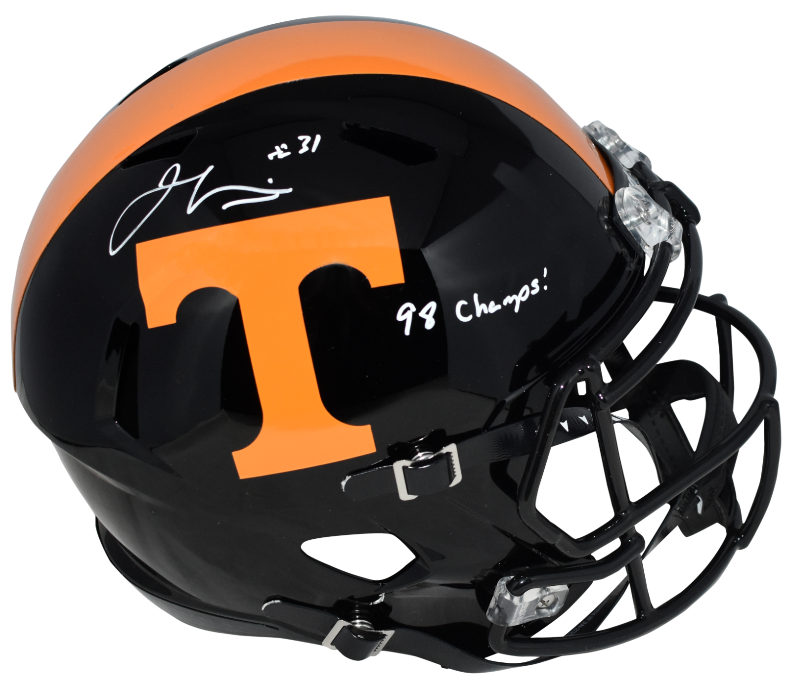 Jamal Lewis Autographed Signed Tennessee Volunteers BLACK FULL SIZE HELMET W/ 98 CHAMPS 