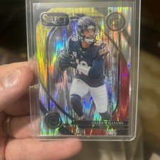 2024 Panini Select - Club Level Caleb Williams #216 Red & Yellow Shock Prizm 