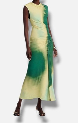Simkhai Women's Green Acacia Ruched Dress Size S