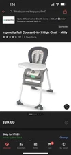 Ingenuity Full Course 6-in-1 High Chair - Baby to 5 Years Old, 6 Milly