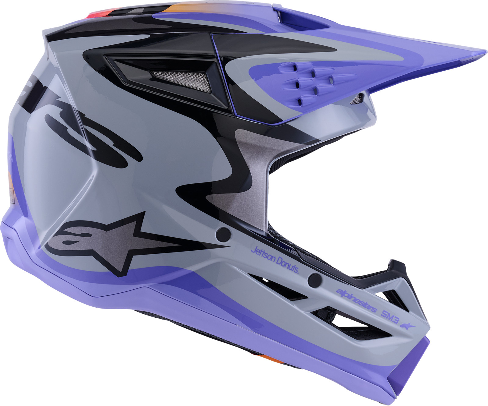 Jettson Sm3 Helmet Gry/Purp/Blk Glossy For Xl