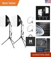Softbox Lighting Kit, 2-Pack 16'' x 16'' Softbox Photography Lighting Kit wit...