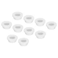 10Pcs T Type Rubber Grommet Mount Dia 28mm 34x18x13mm Seal Protection White