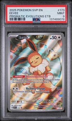 2025 POKEMON SVP EN-SV BLACK STAR PROMO #173 EEVEE PSA 9