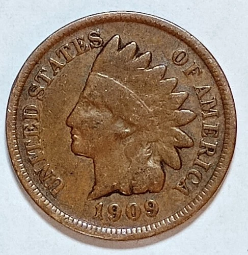 Indian Head Penny Lot of "1" VERY NICE 1909 GOOD OR BETTER°$ FREE SHIPPING $#925