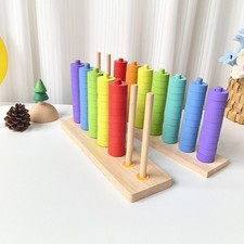 Color Sorting Stacking Toys Preschool Educational Learning Puzzles
